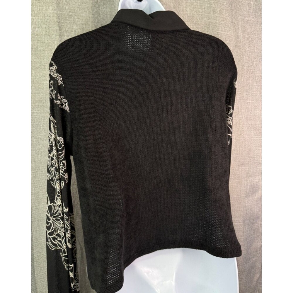 Francesca Rose Mixed Material Long Sleeve Zip Floral Jacket Women's Size Small - Picture 5 of 10